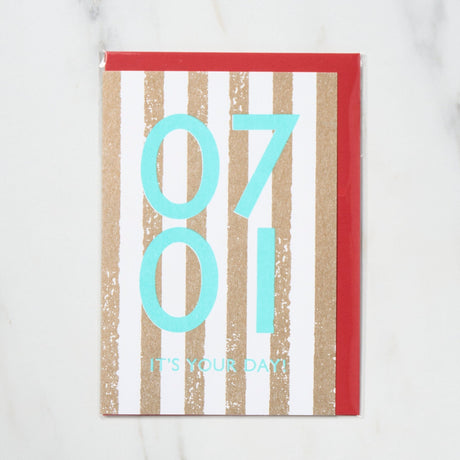 365 Find Your Day Card JULY / Letterpress Letter - bungu