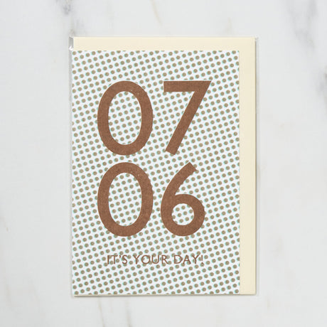 365 Find Your Day Card JULY / Letterpress Letter - bungu