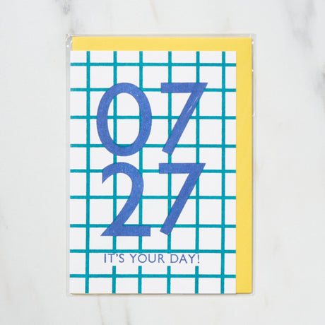 365 Find Your Day Card JULY / Letterpress Letter - bungu