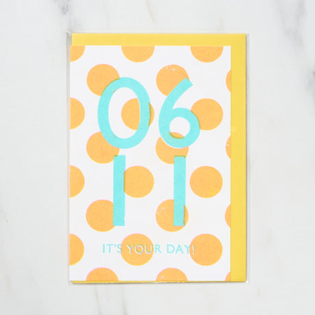 365 Find Your Day Card JUNE / Letterpress Letter - bungu