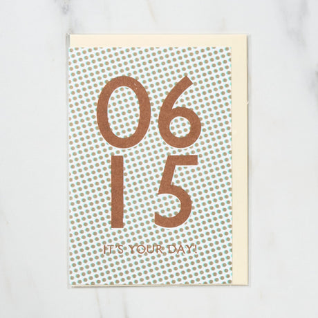 365 Find Your Day Card JUNE / Letterpress Letter - bungu