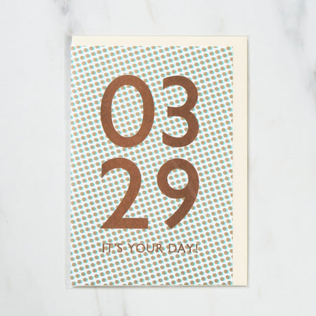 365 Find Your Day Card MARCH / Letterpress Letter - bungu