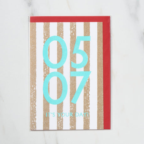 365 Find Your Day Card MAY / Letterpress Letter - bungu