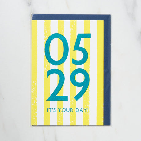 365 Find Your Day Card MAY / Letterpress Letter - bungu