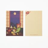 "Tsukimi Tunes" Washi Postcard by Angelyn / Bungu
