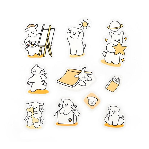 Clear Seal Petit Puppy Stickers / BGM