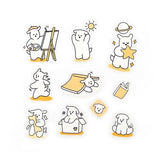 Clear Seal Petit Puppy Stickers / BGM
