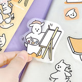 Clear Seal Petit Puppy Stickers / BGM