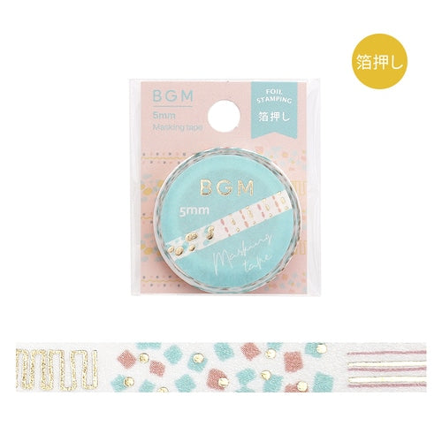 Masking Tape Foil Stamped Life Series 5mm / BGM