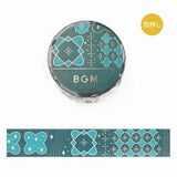 Masking Tape Foil Stamped Tile Art / BGM