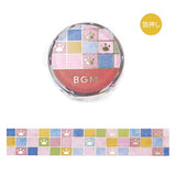 Masking Tape Foil Stamped Tile Art / BGM