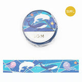 Masking Tape Foil Stamped Tile Art / BGM