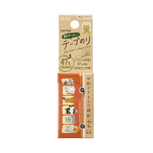 [Limited] norino Animal Bus Paper Case Correction Tape / PLUS