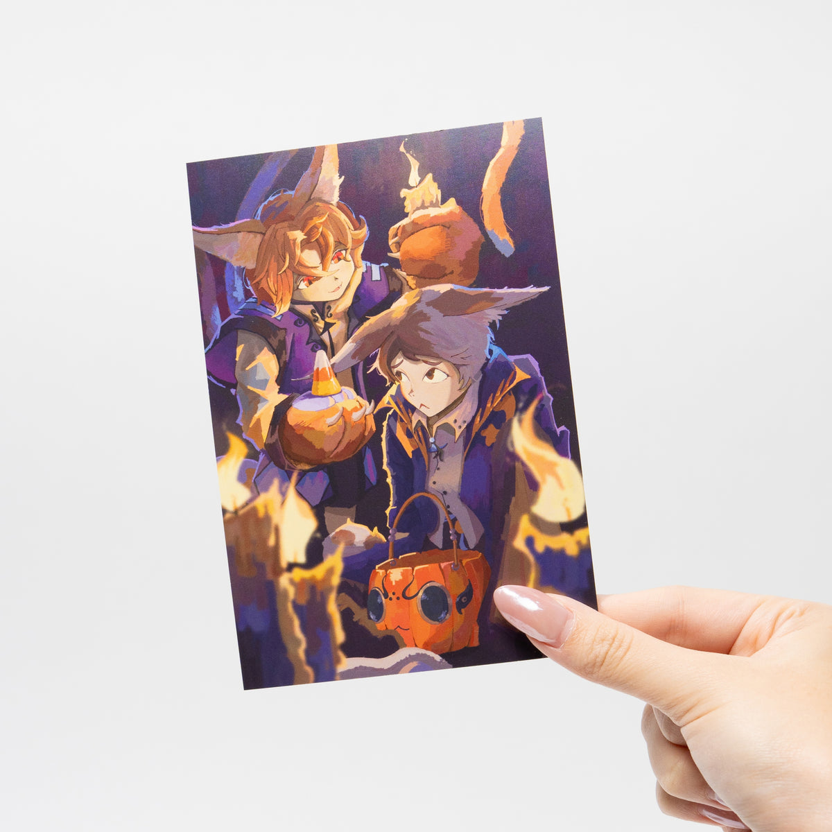 "Candylit" Washi Postcard by Comoro / Bungu