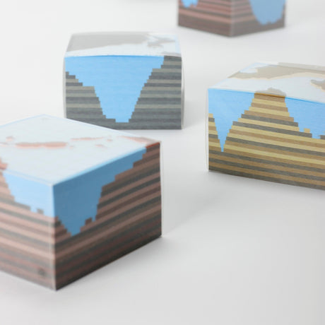 500 Page World Map Memo Block / Marumo Printing Stationery - bungu
