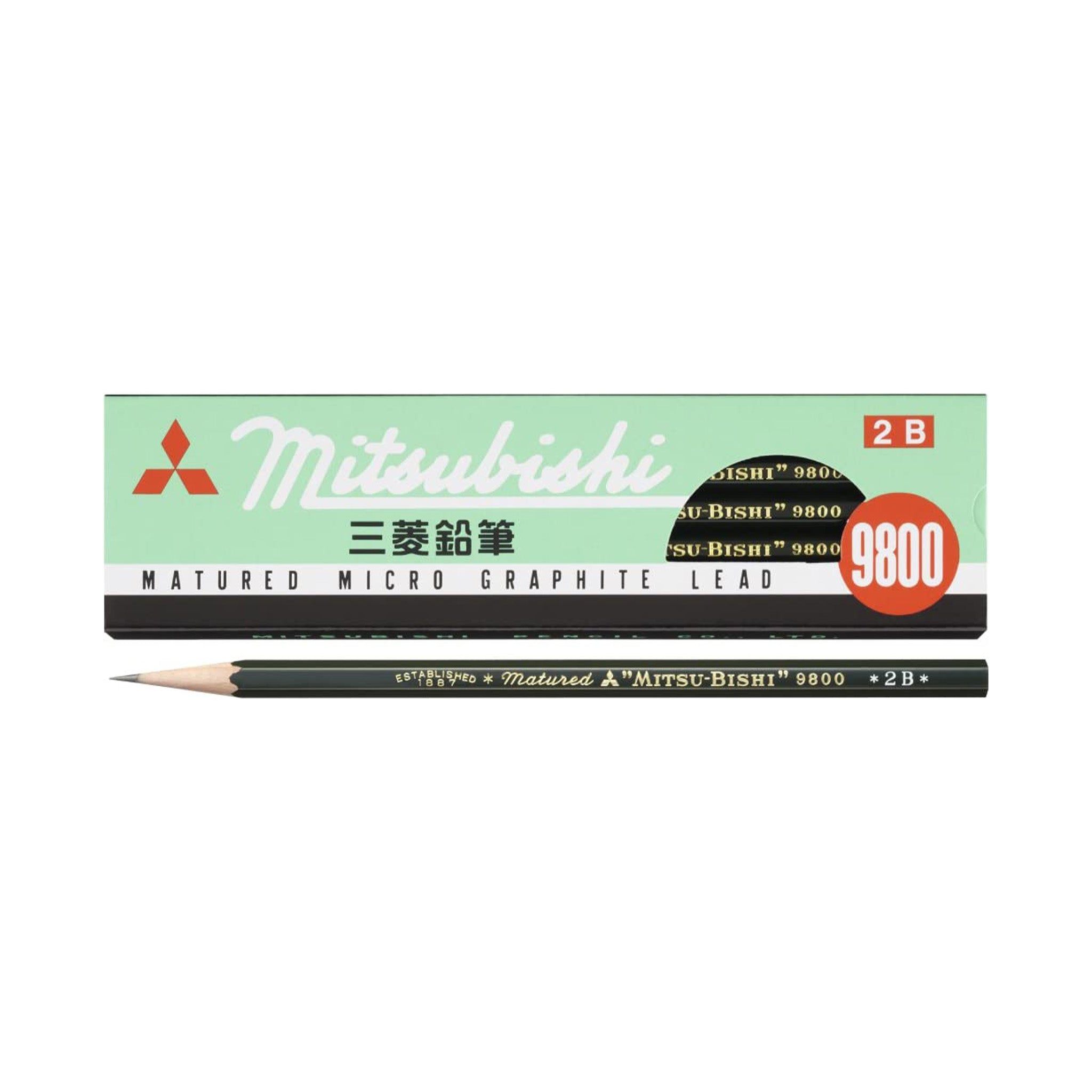 廃番鉛筆 MITSUBISHI uni-P 9800 Pencil Wooden 1 Dozen Pack / uni Mitsubishi Pencil – bungu