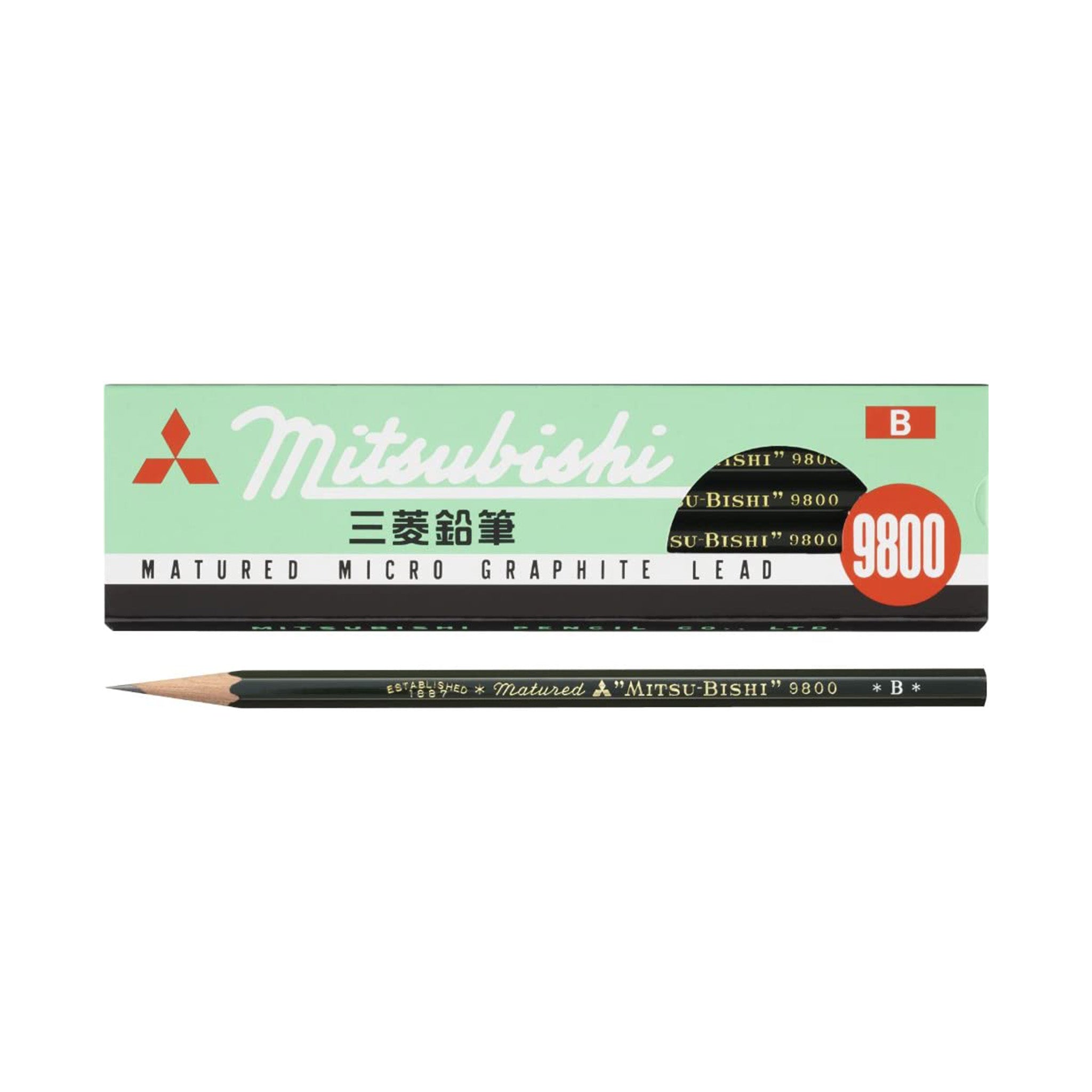 Mitsubishi GOLD UNI 鉛筆 9800 Pencil Wooden 1 Dozen Pack / uni Mitsubishi Pencil – bungu