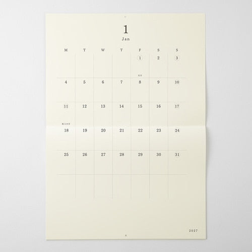 MD Bi-Fold Wall Calendar 2027 / MD PRODUCT