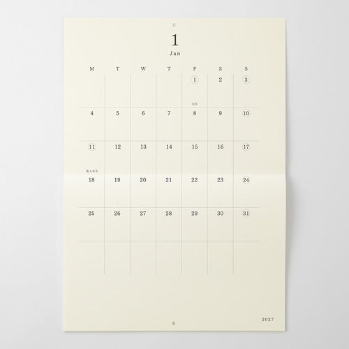 MD Bi-Fold Wall Calendar 2027 / MD PRODUCT