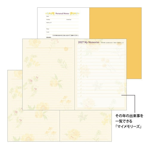Country Time Floral Pocket Diary 2027 / MIDORI