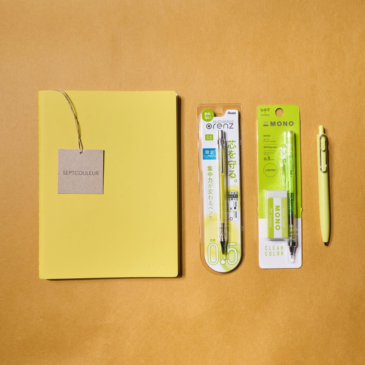 Septcouleur Yellow Stationery Set