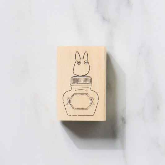 Little Totoro and Ink Bottle Rubber Stamps My Neighbor Totoro Studio Ghibli / BEVERLY