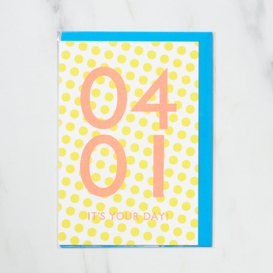 365 Find Your Day Card APRIL / Letterpress Letter