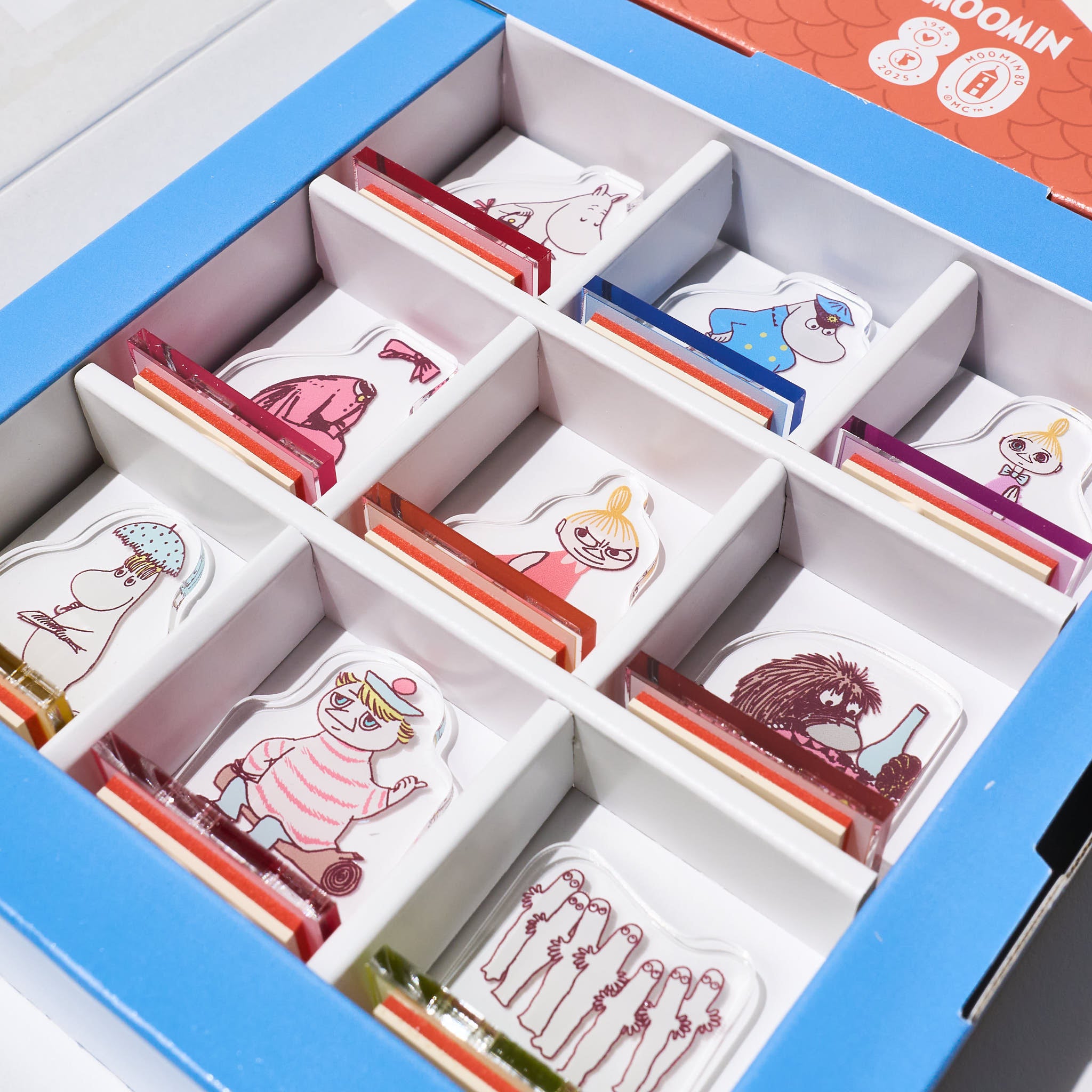 Limited] Moomin 80th Anniversary Acrylic Stand Stamp Collection
