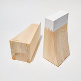 Hinoki Wood Mt. Fuji Bookend / Cypress Japan