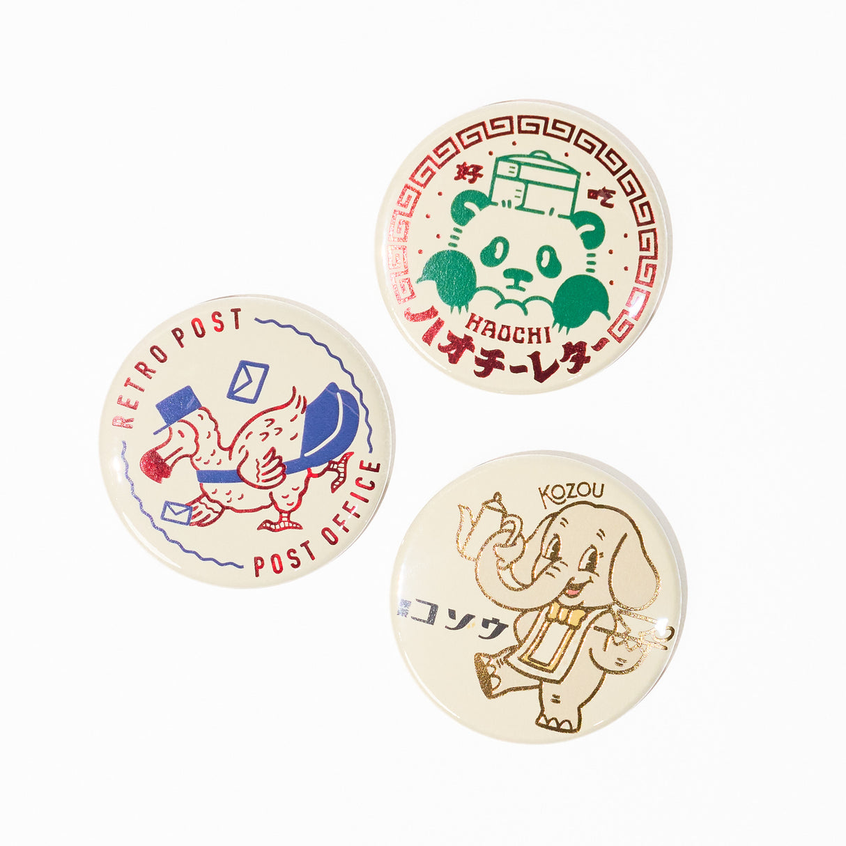 ROKKAKU x ob1toy Retro Post Foil-Stamped Badge / ROKKAKU