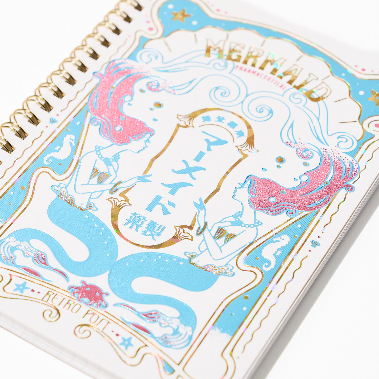 ROKKAKU × ob1toy Retro Post Foil-Stamped B6 Ring Notebook / ROKKAKU