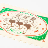 ROKKAKU x ob1toy Foil-Stamped Die-Cut Stamp Shaped Postcard / ROKKAKU