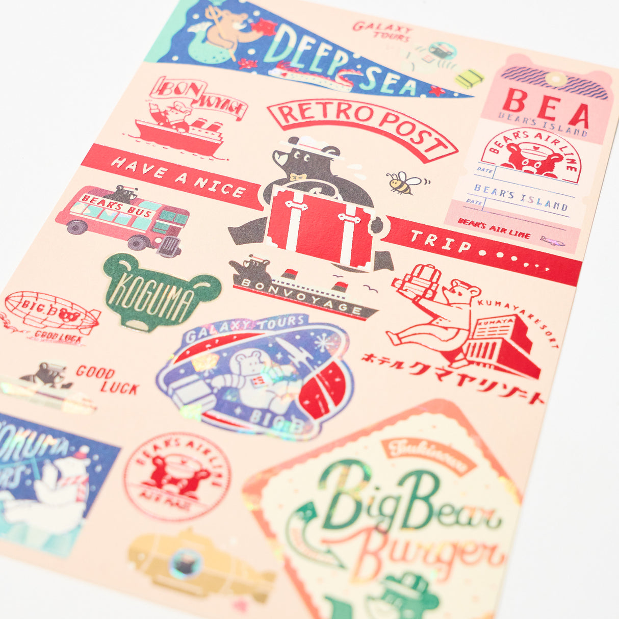 ROKKAKU x ob1toy Retro Postal Foil-Stamped Postcard / ROKKAKU