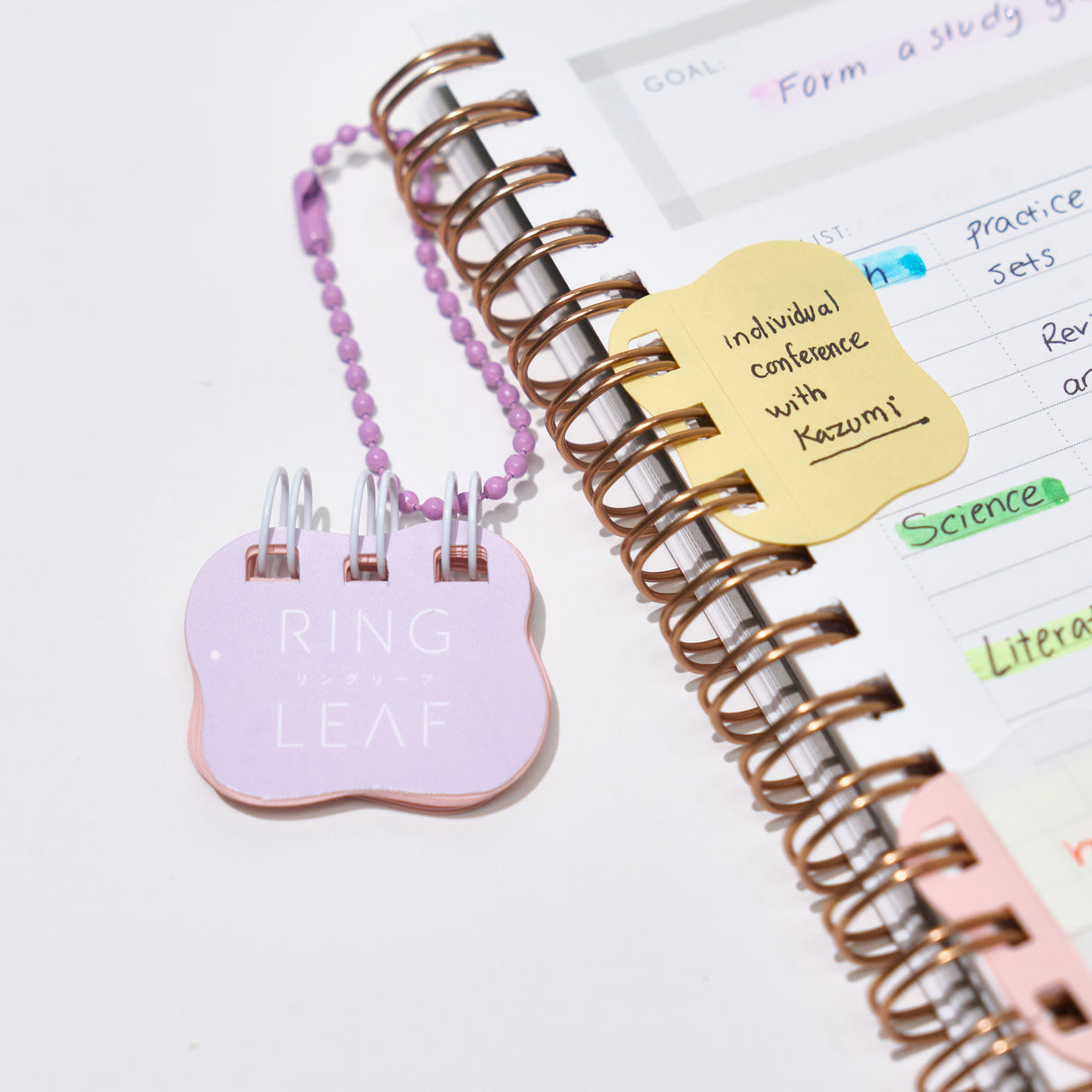 [Limited] Ring Leaf Sticky Note Ring Attachment / Kanmido