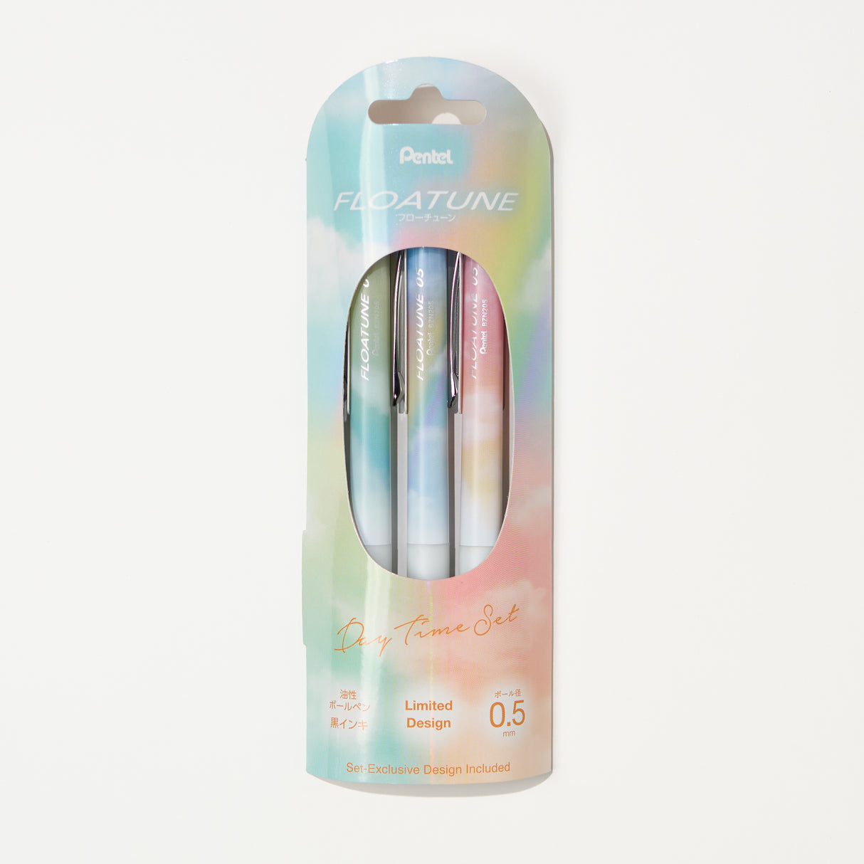 [Limited] Floatune Ballpoint Pen Skyly Day Time 3-Pen Set / Pentel