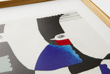 [Limited] Art Touch Kanae Kouno Art Poster with Teak Frame / TOUCH & FLOW