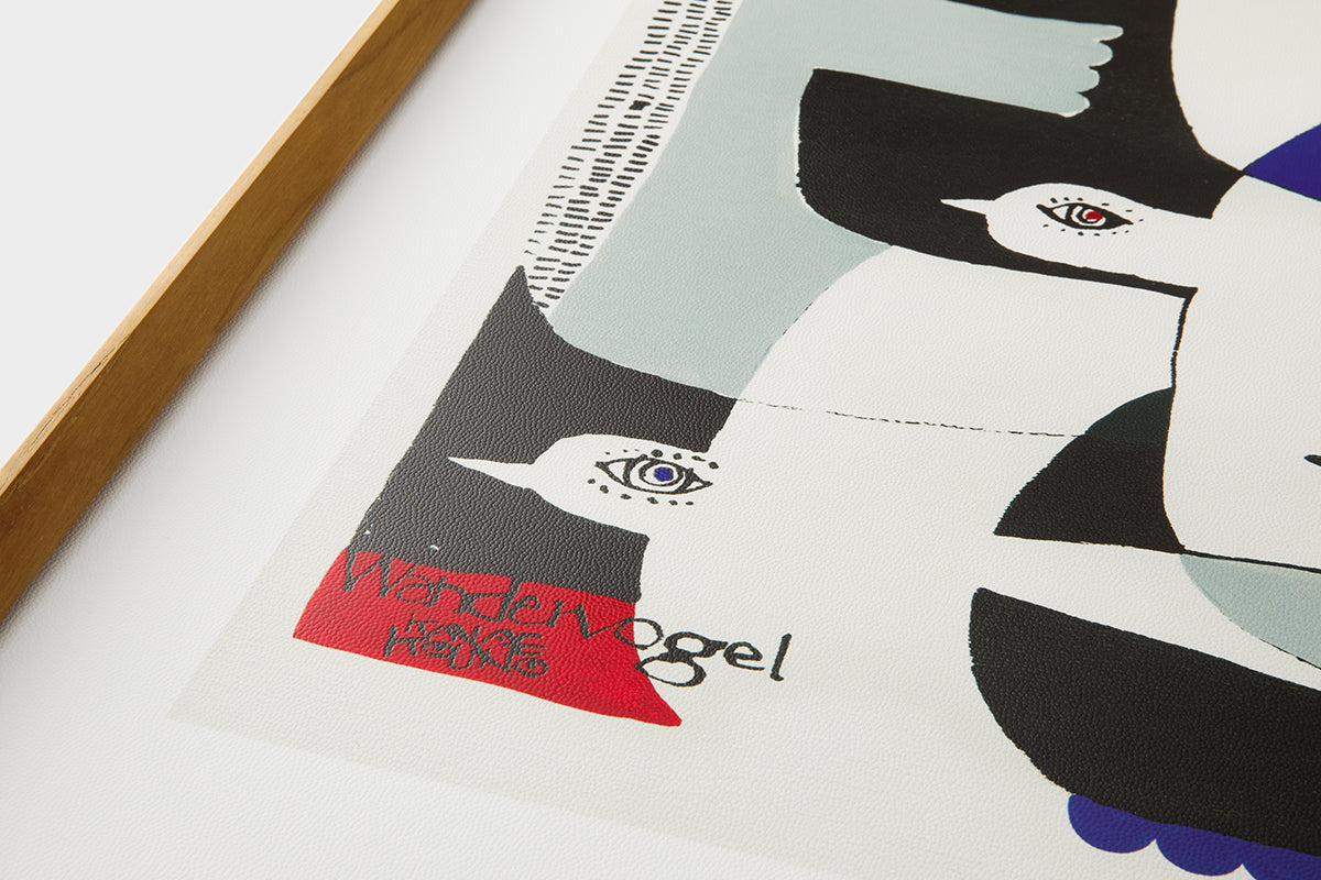 [Limited] Art Touch Kanae Kouno Art Poster with Teak Frame / TOUCH & FLOW