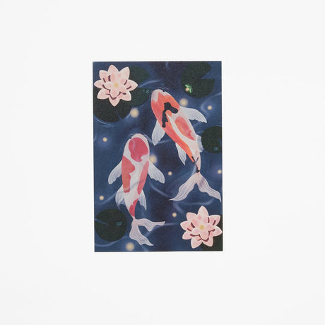 "A Pair of Koi" Washi Postcard by Celia / Bungu - bungu