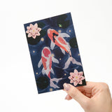 "A Pair of Koi" Washi Postcard by Celia / Bungu - bungu