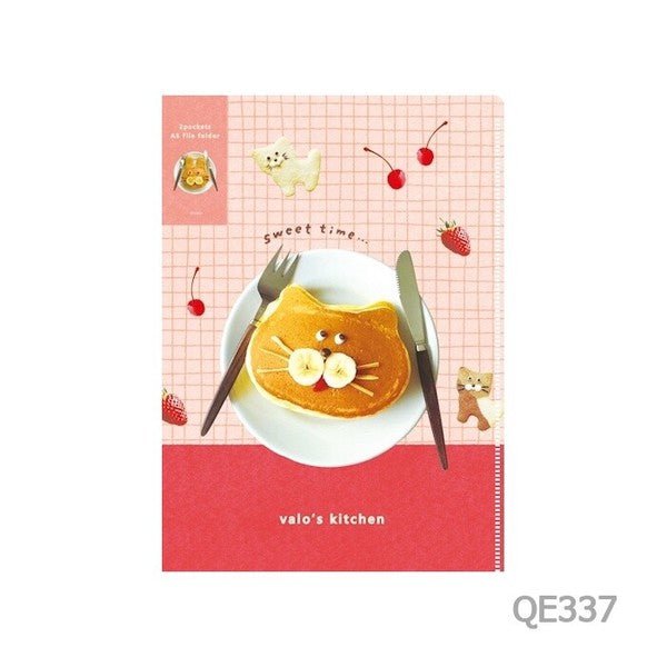 A5 Clear File 2 Pockets Gochisou valo Series / Furukawashiko - bungu