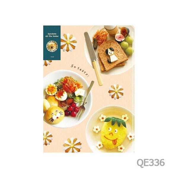 A5 Clear File 2 Pockets Gochisou valo Series / Furukawashiko - bungu