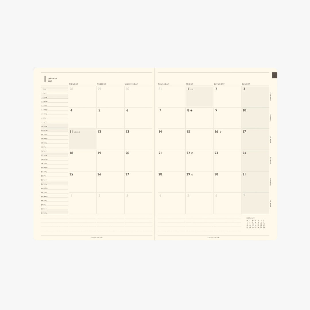 TODAY Monthly Block Planner 2027 / TOUCH & FLOW
