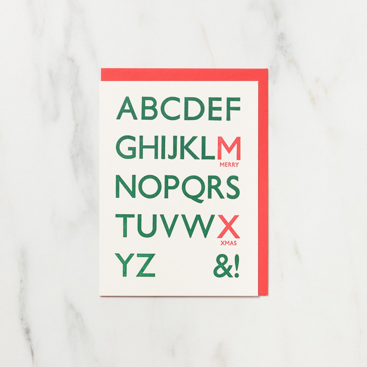 ABC Merry Christmas Card / Letterpress Letters - bungu