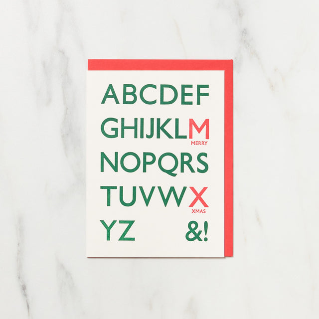 ABC Merry Christmas Card / Letterpress Letters - bungu