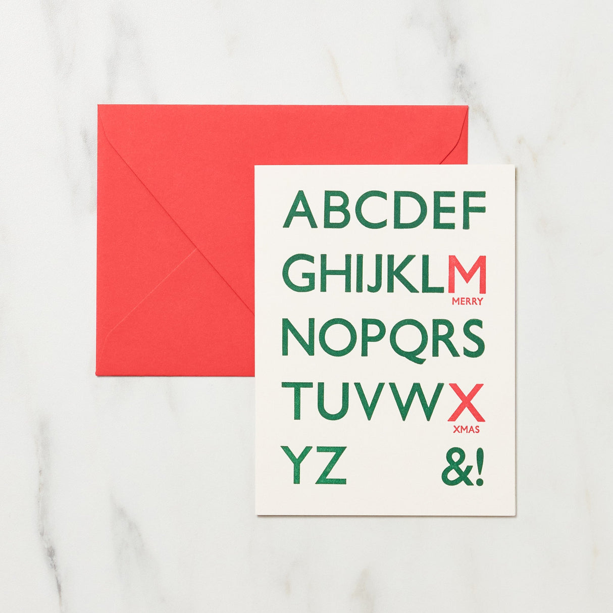 ABC Merry Christmas Card / Letterpress Letters - bungu