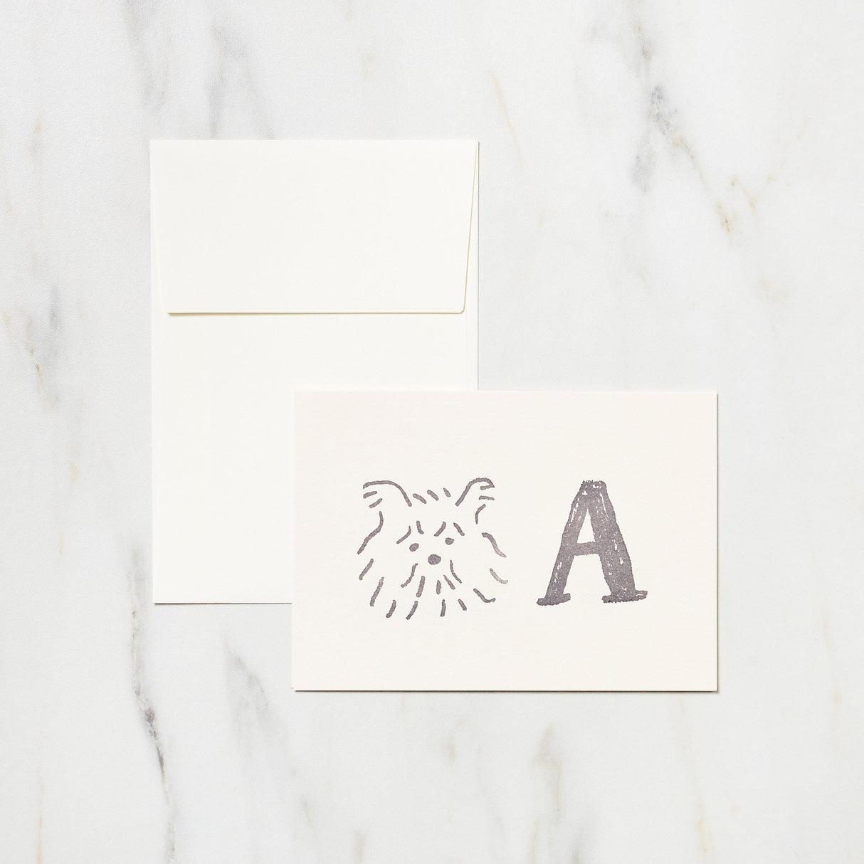 Alphabet Motif Izumi Shiokawa Card / Letterpress Letters - bungu