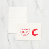 Alphabet Motif Izumi Shiokawa Card / Letterpress Letters - bungu