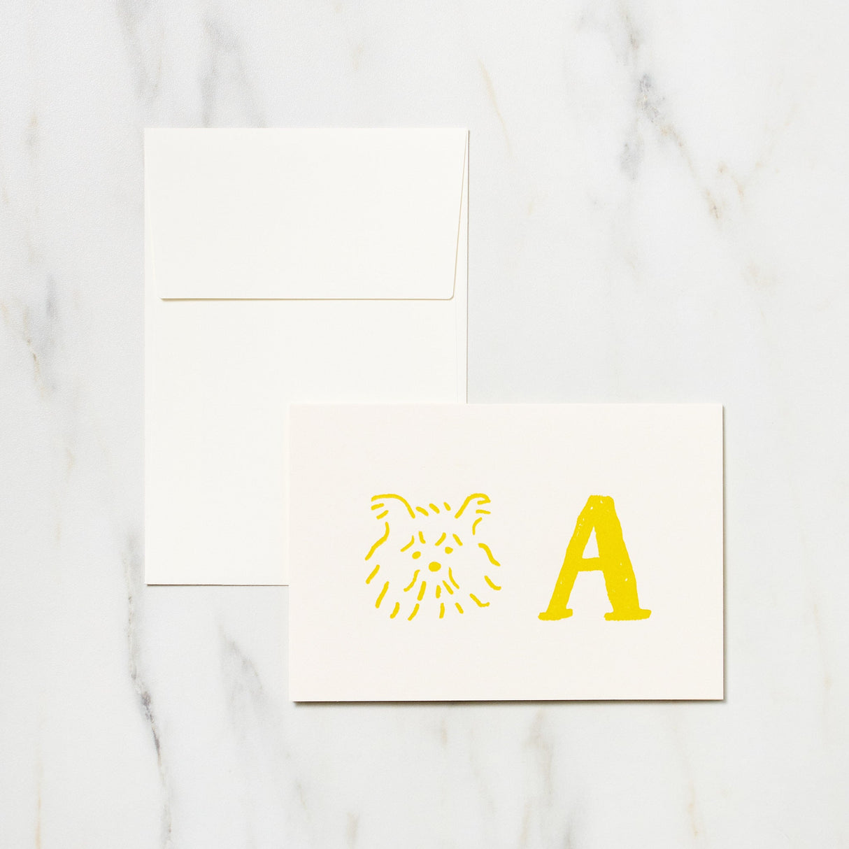 Alphabet Motif Izumi Shiokawa Card / Letterpress Letters - bungu