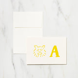 Alphabet Motif Izumi Shiokawa Card / Letterpress Letters - bungu