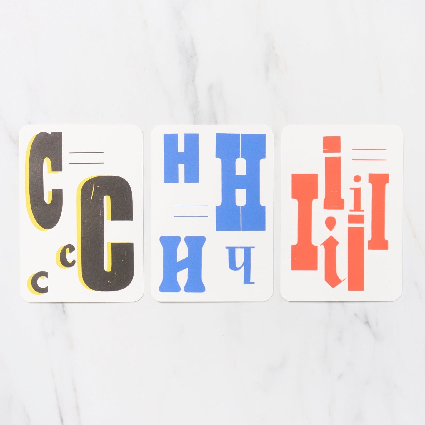 Alphabet Postcard / Letterpress Letters - bungu